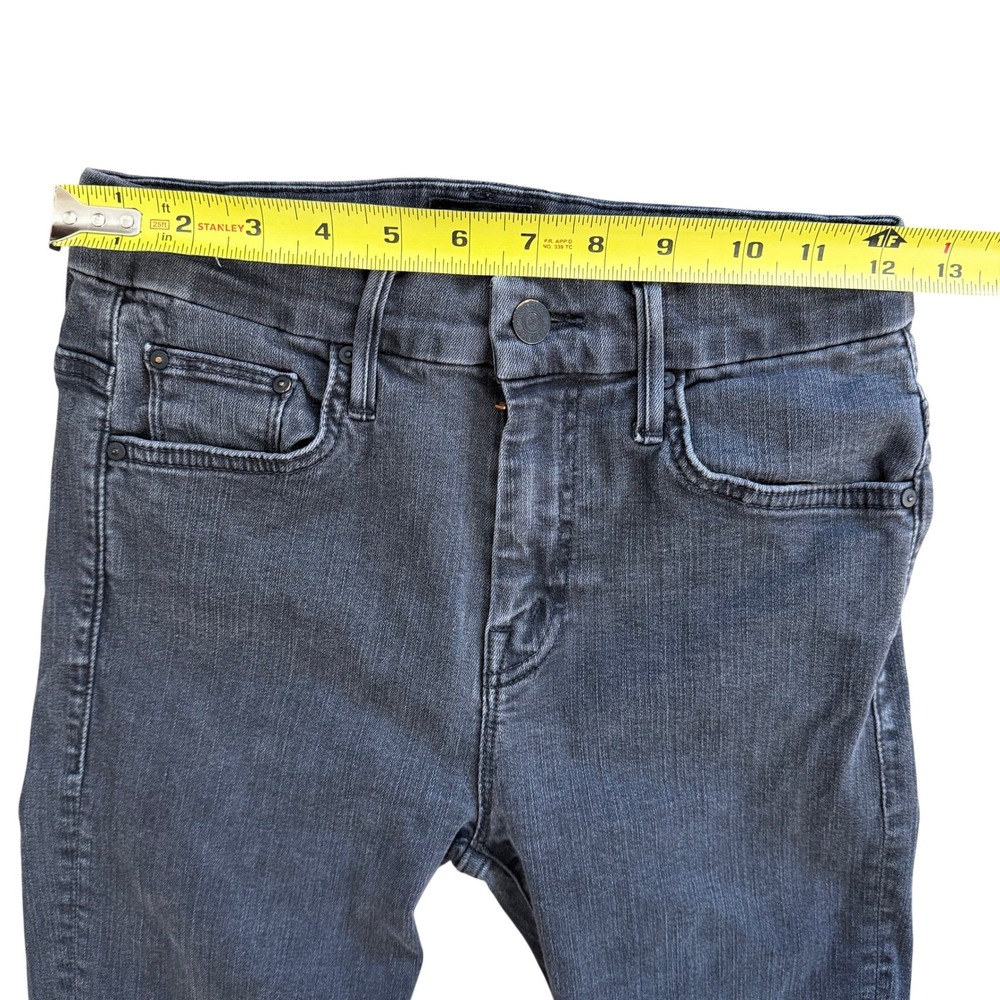 MOTHER High Waisted Looker Skinny Jeans Dancing In‎ The Dark Faded Black Size 25 - Picture 8 of 11
